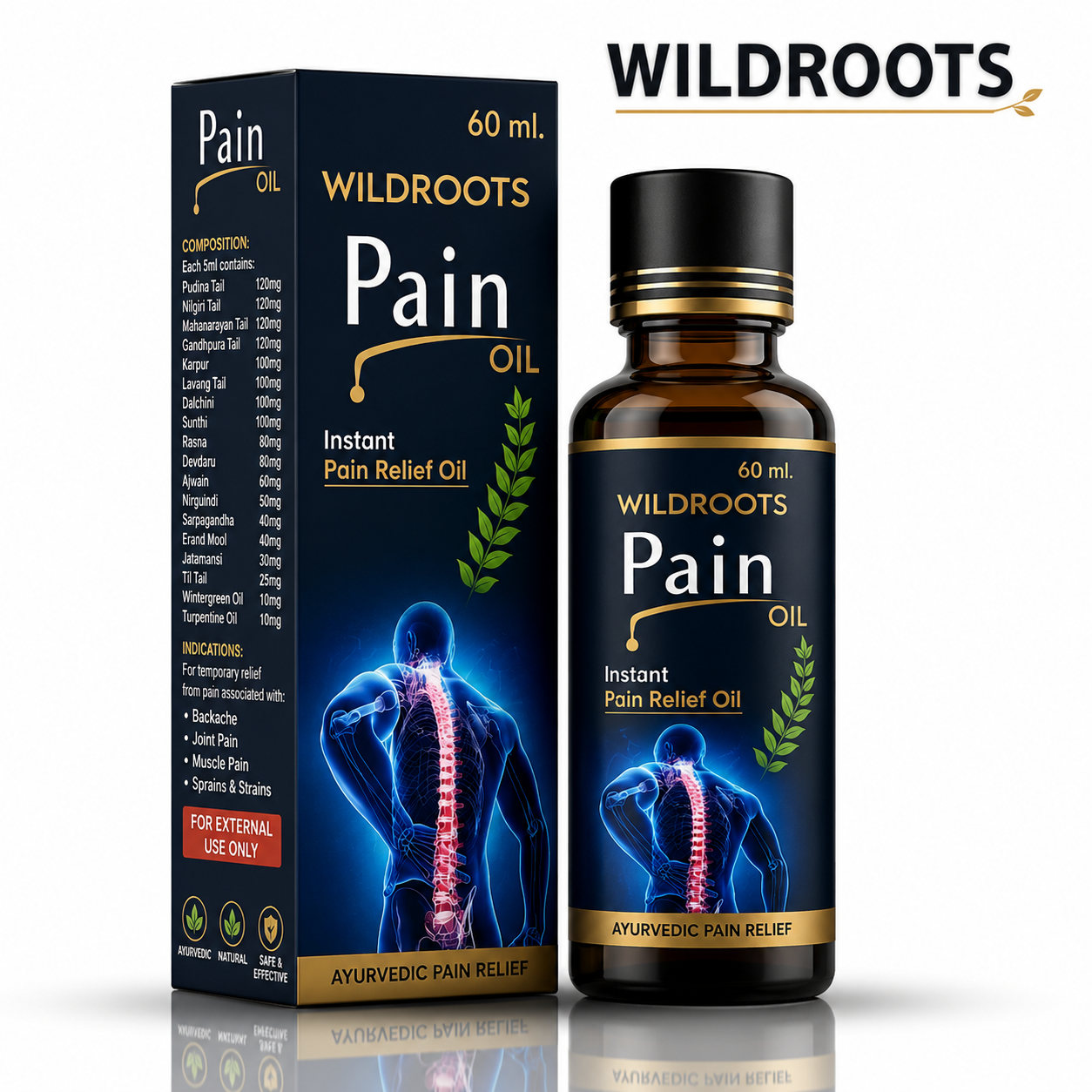 Wildroots pain killer oil